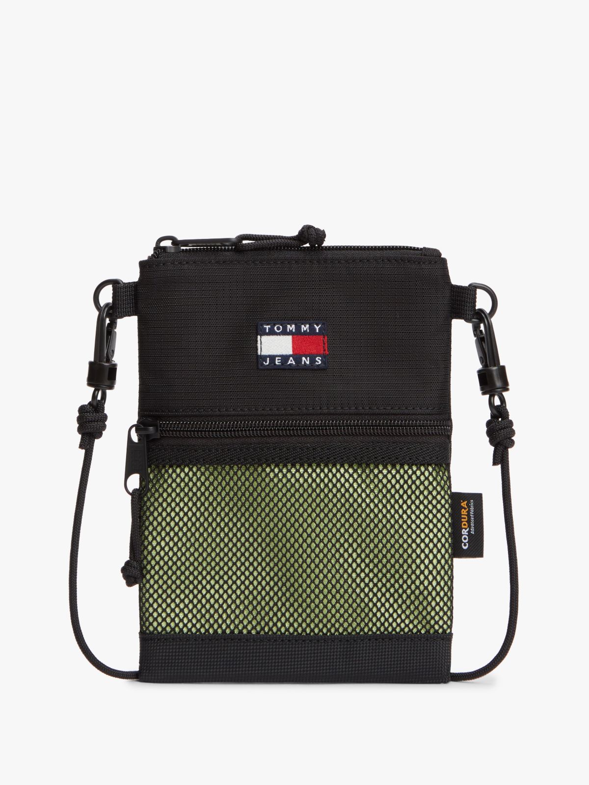 Logo Mesh Pocket Ripstop Outdoor Pouch — Black
