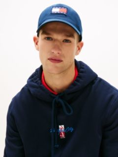 Wavy Logo Washed Twill Baseball Cap — Blue 4