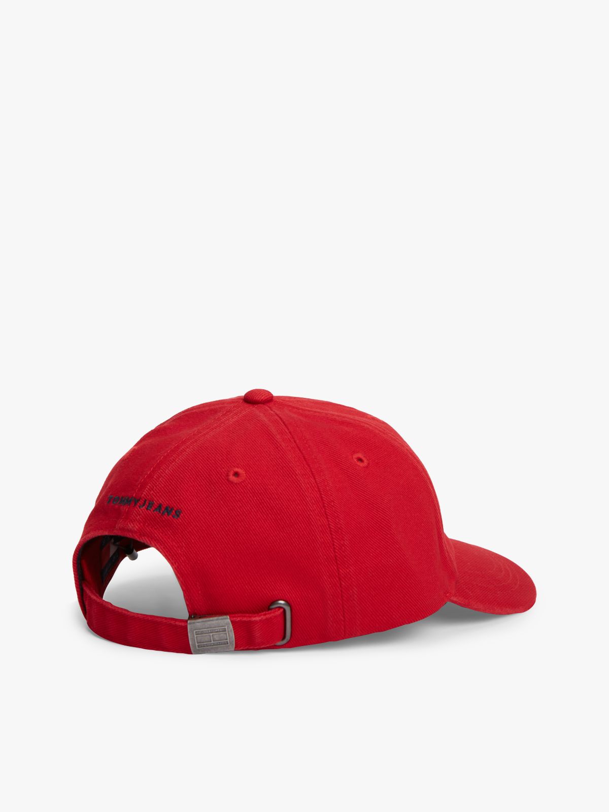 Wavy Logo Washed Twill Baseball Cap — Red