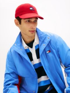 Wavy Logo Washed Twill Baseball Cap — Red 4