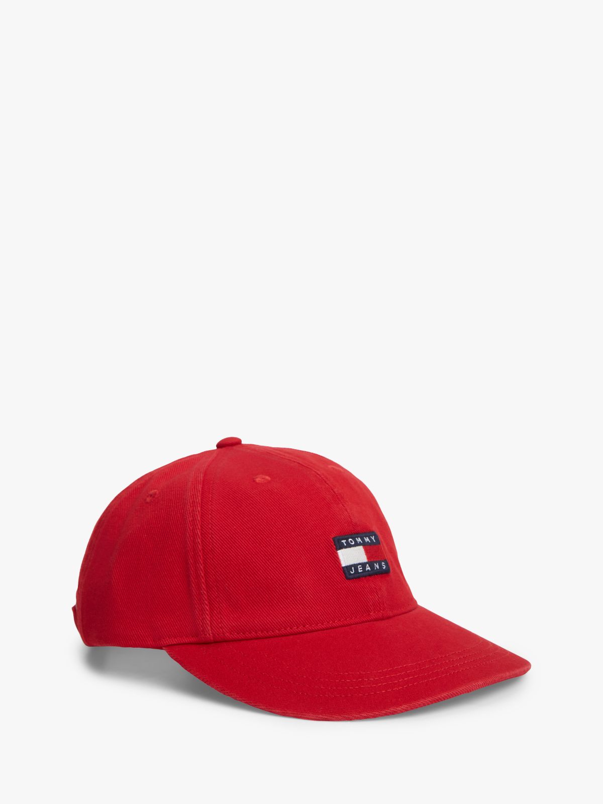 Wavy Logo Washed Twill Baseball Cap — Red
