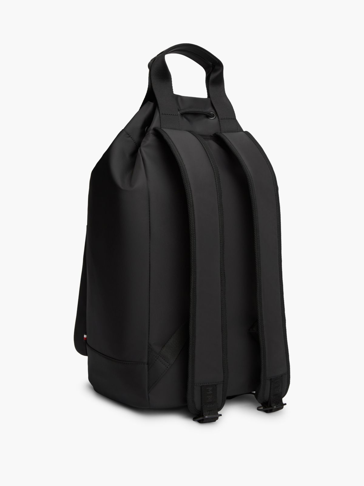 Metal Logo Crossbody Sling Bag — Black