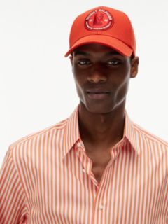 Logo Patch Six-Panel Baseball Cap — Red 4