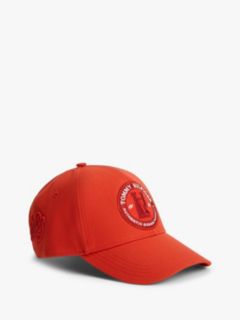 Logo Patch Six-Panel Baseball Cap — Red 1