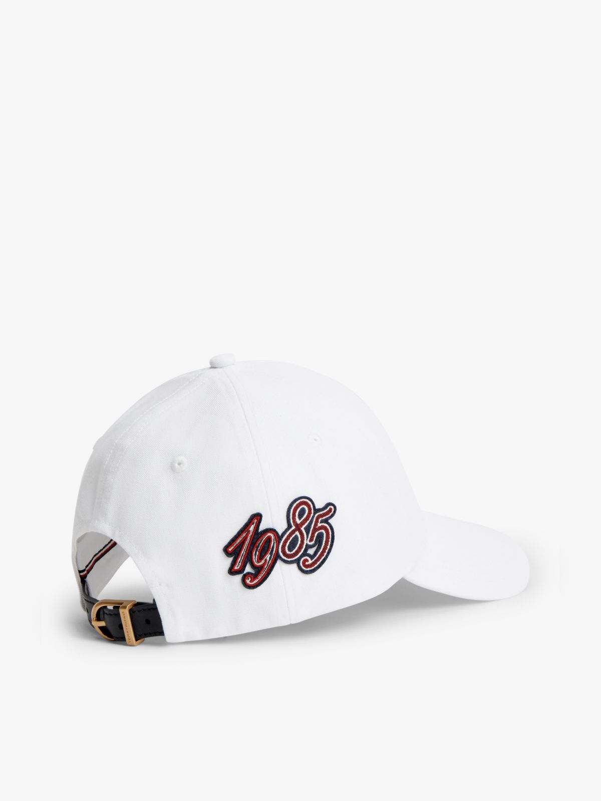 Logo Patch Six-Panel Baseball Cap — White