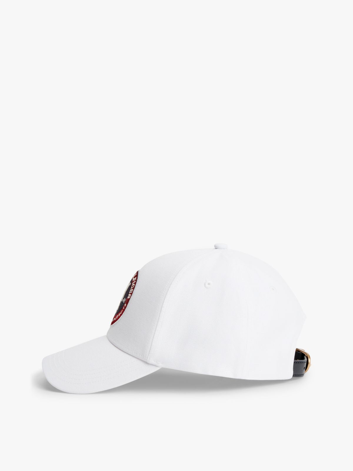 Logo Patch Six-Panel Baseball Cap — White