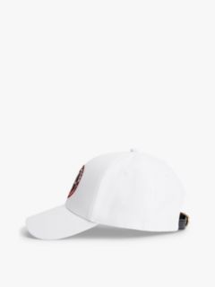 Logo Patch Six-Panel Baseball Cap — White 3