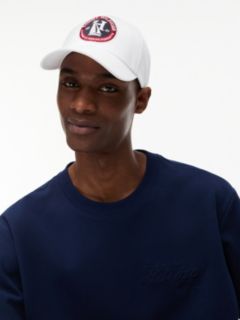 Logo Patch Six-Panel Baseball Cap — White 4