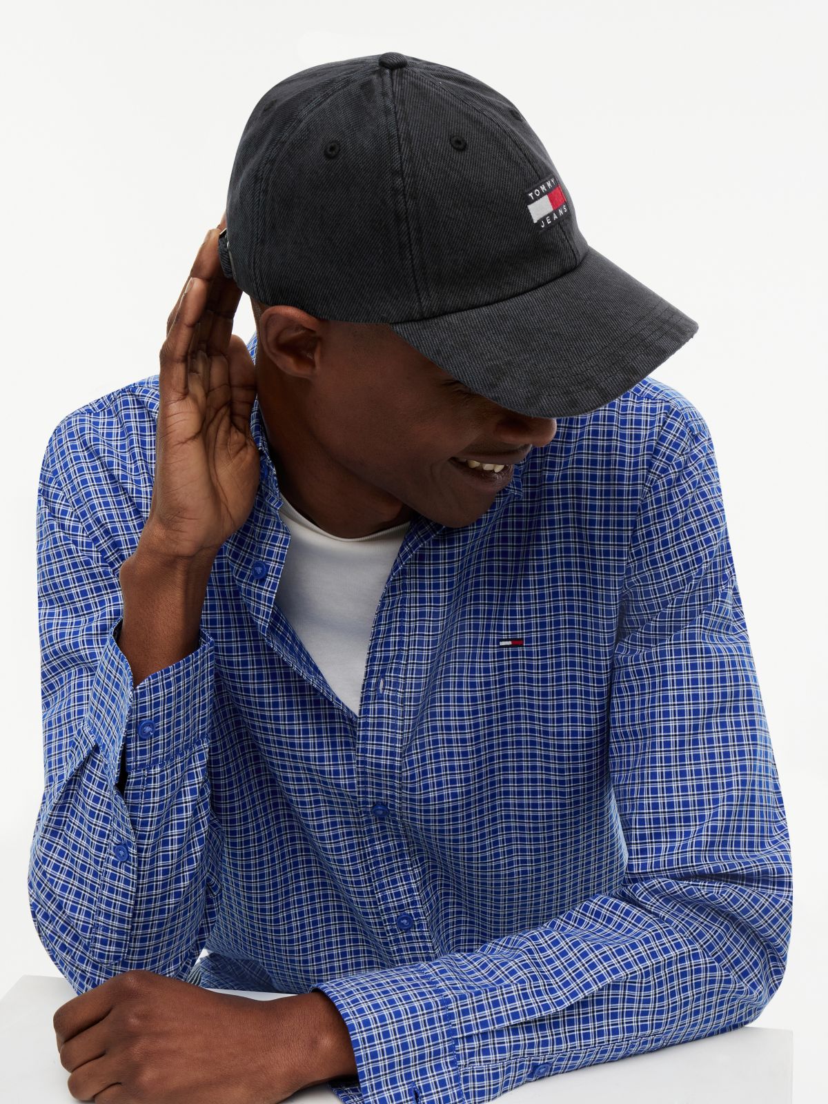 Heritage Logo Denim Baseball Cap — Black