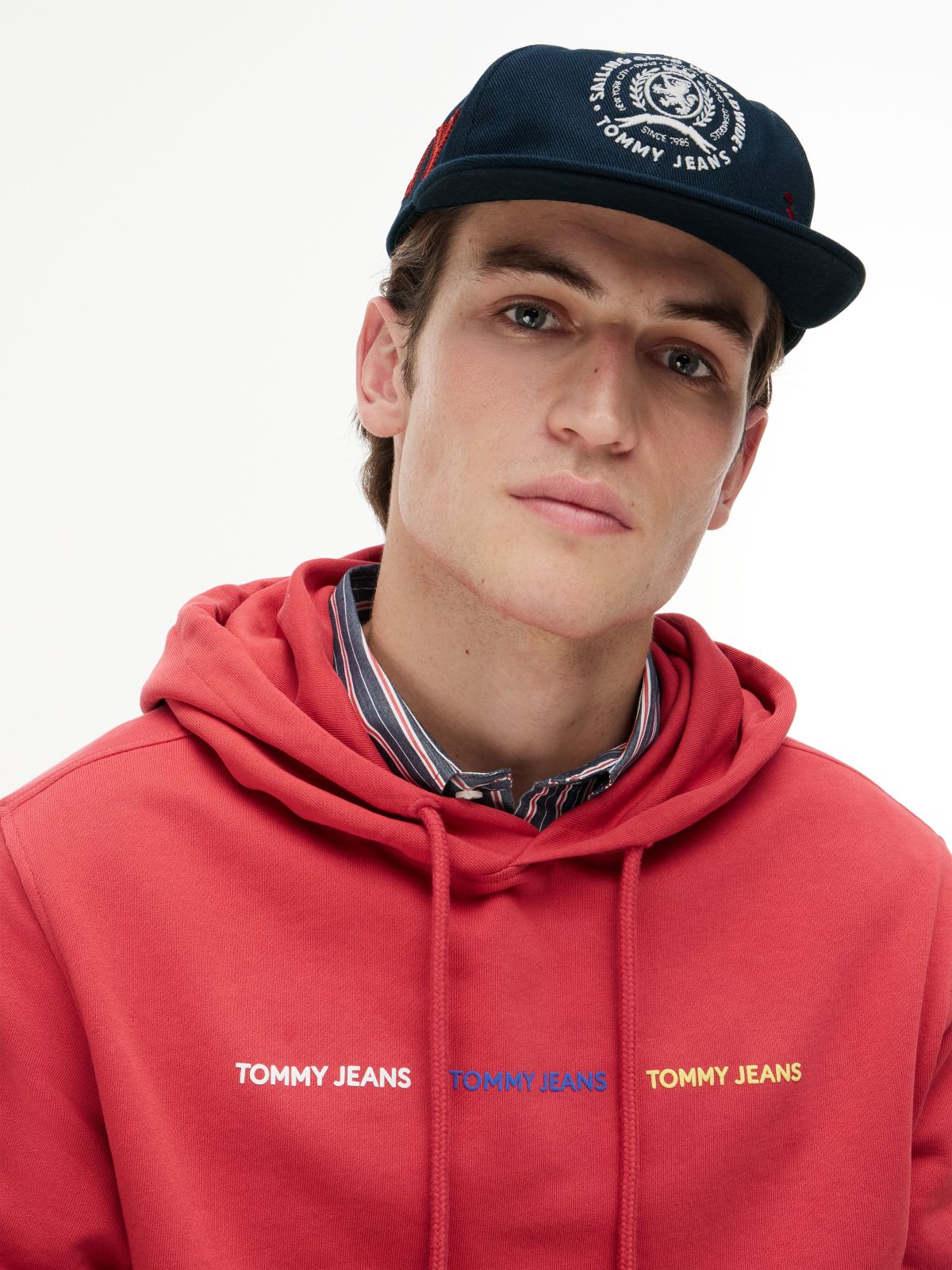 Flag Embroidery Six-Panel Baseball Cap — Blue
