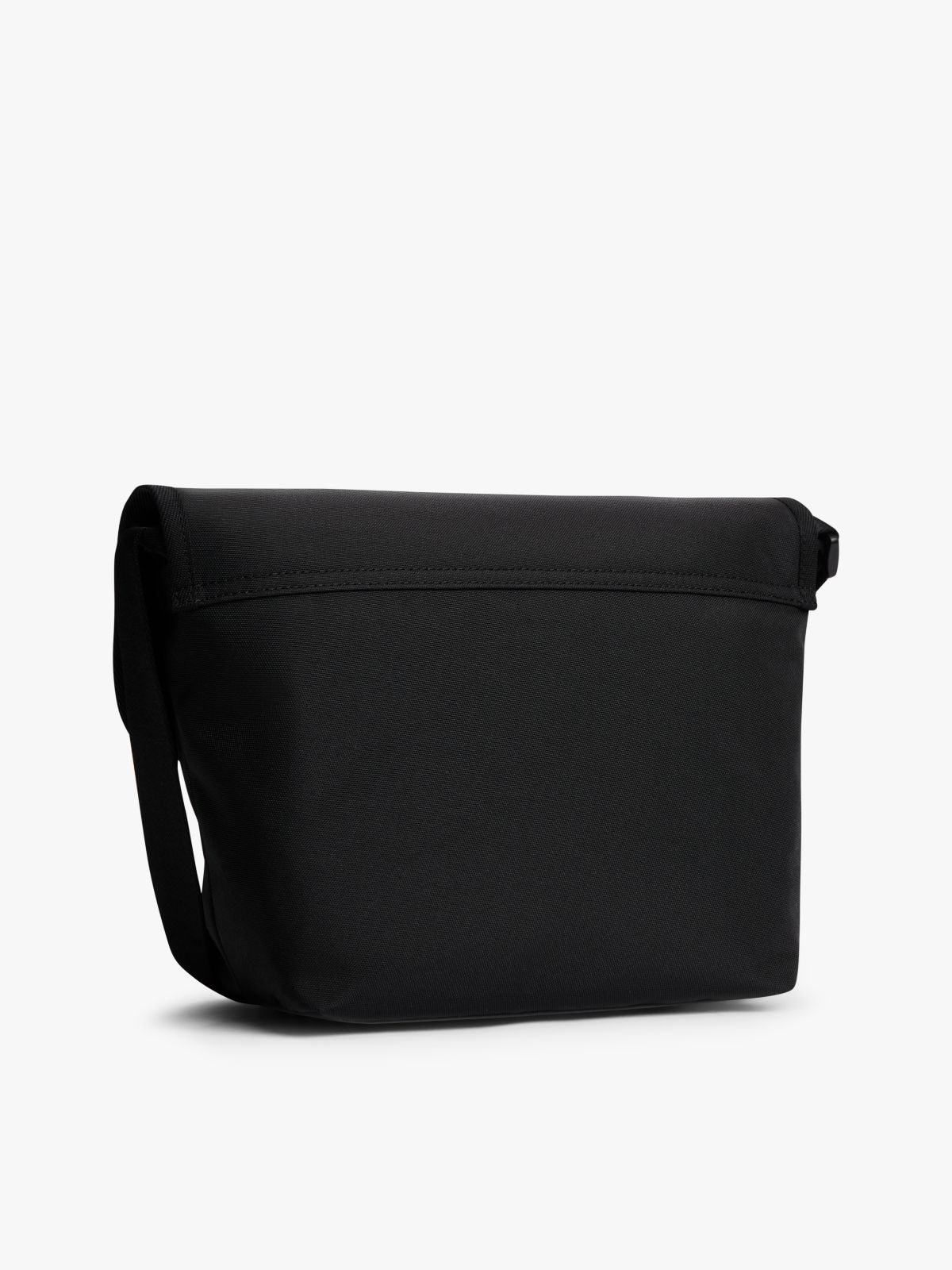 Essential Logo Crossbody Messenger Bag — Black