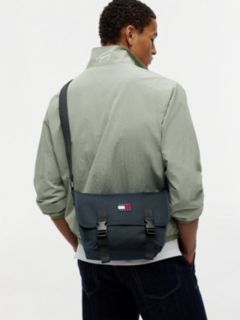 Essential Logo Crossbody Messenger Bag — Blue 2