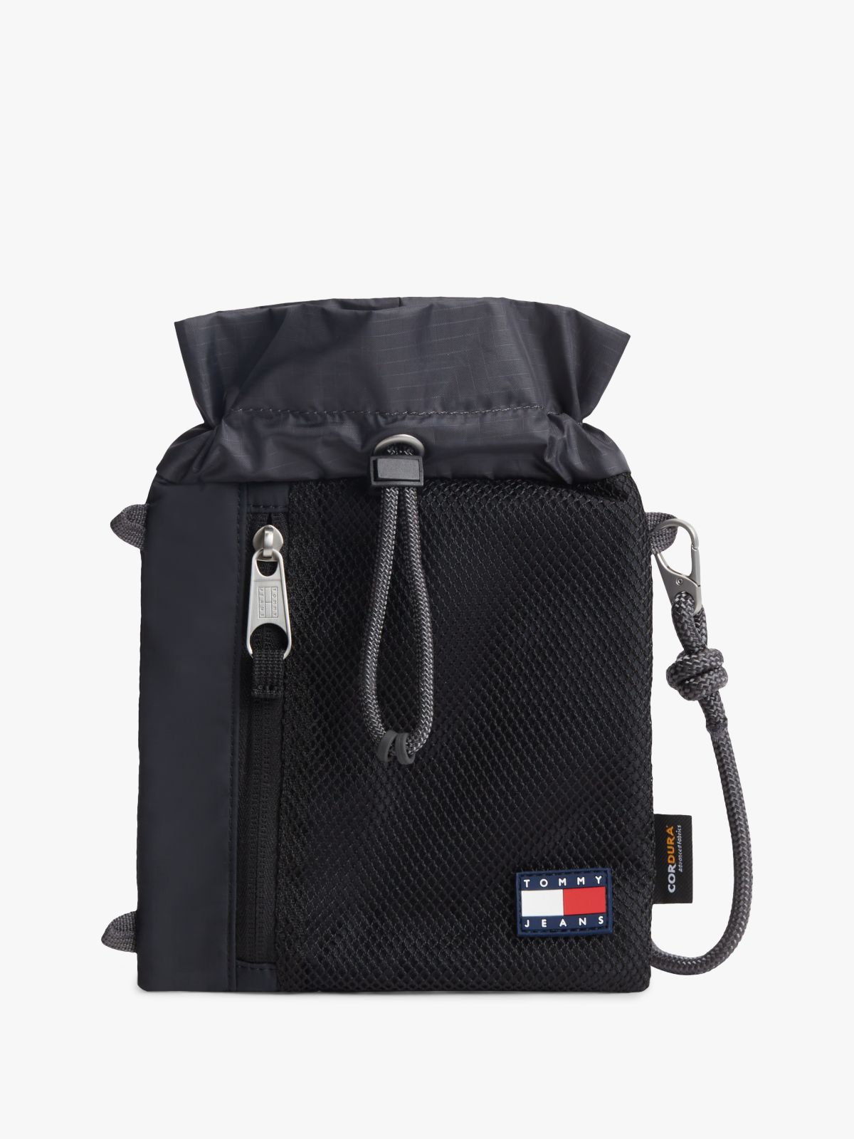 Outdoor Drawstring Sacoche Bag — Black