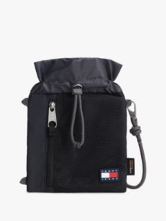 Outdoor Drawstring Sacoche Bag — Black 1