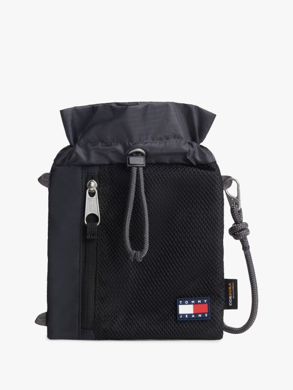 Outdoor Drawstring Sacoche Bag — Black