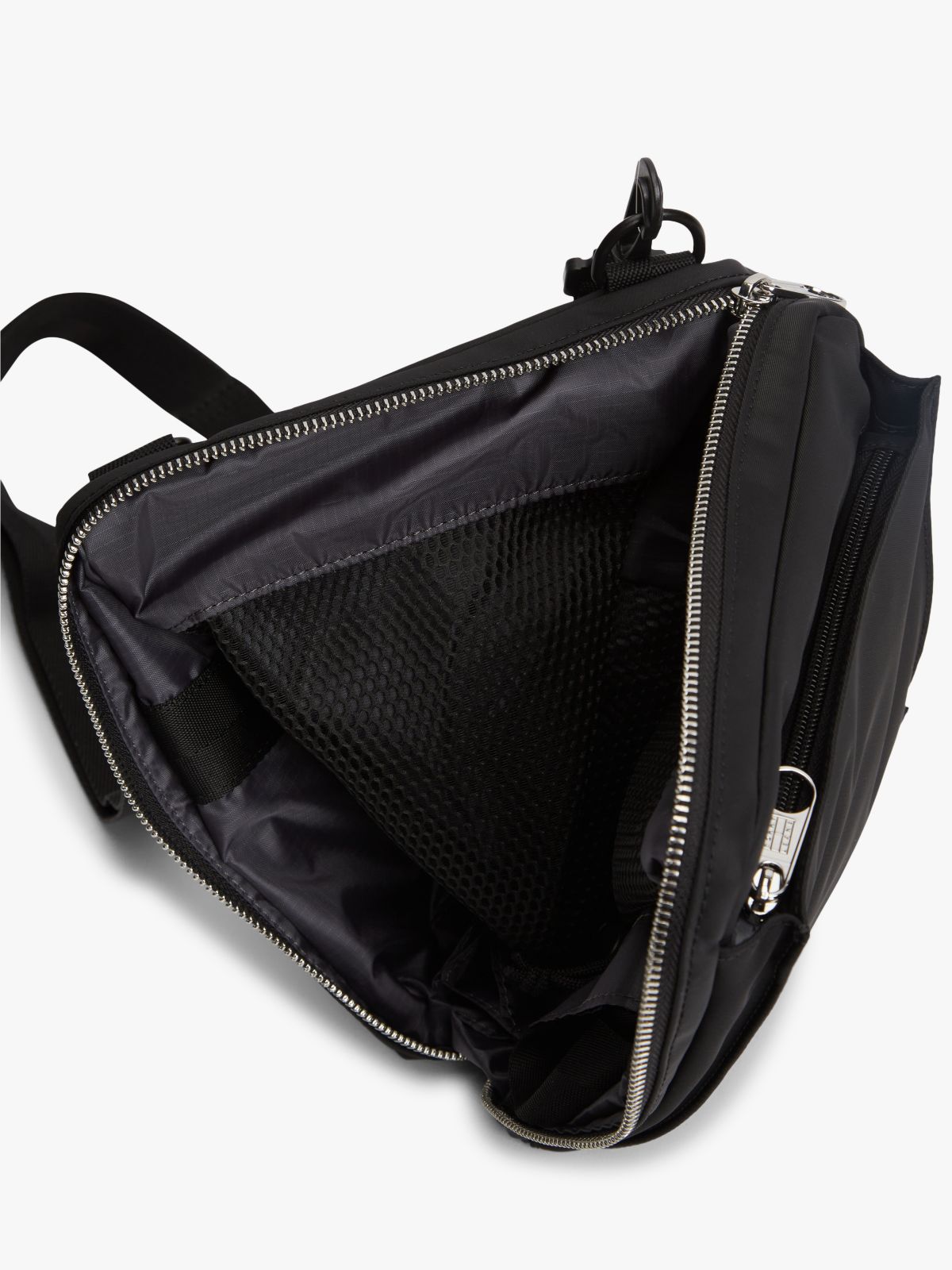 Logo Crossbody Reporter Bag — Black