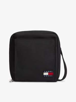sac reporter à bandoulière et logo black pour hommes tommy jeans