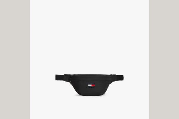 Essential Repeat Logo Bum Bag — Black