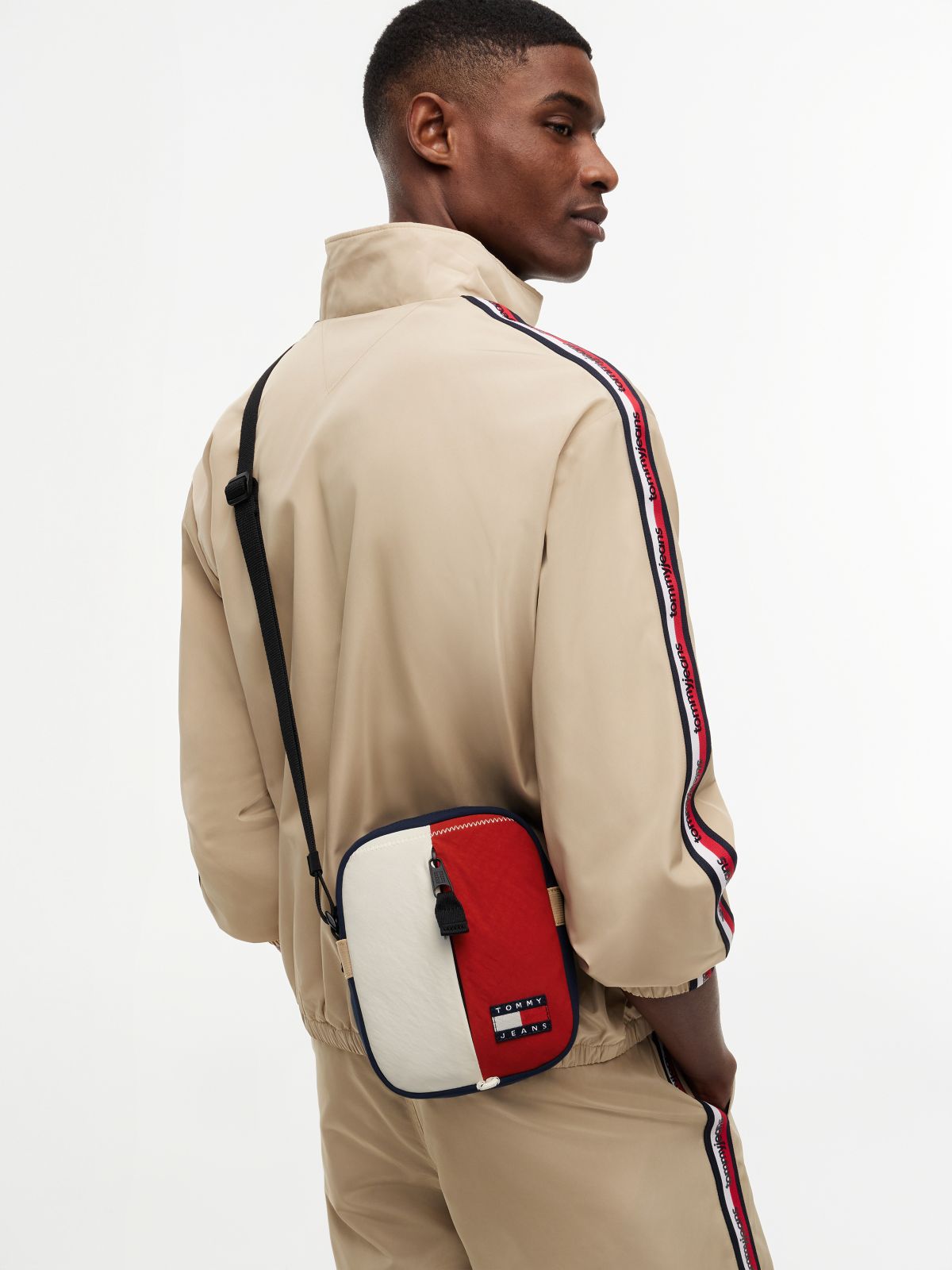 Archive Textile Crossbody Reporter Bag — Blue
