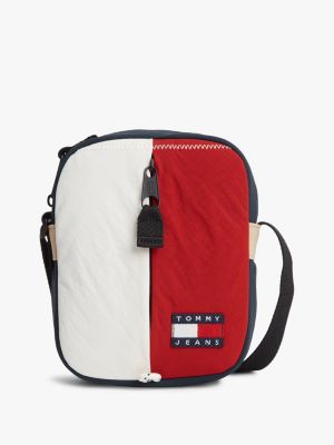 blue archive textile crossbody reporter bag for men tommy jeans