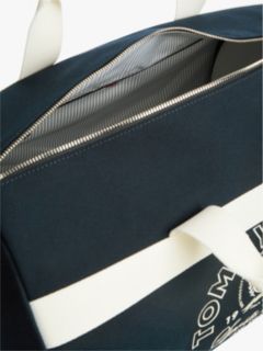 Logo Embroidery Duffel Bag — Blue 4