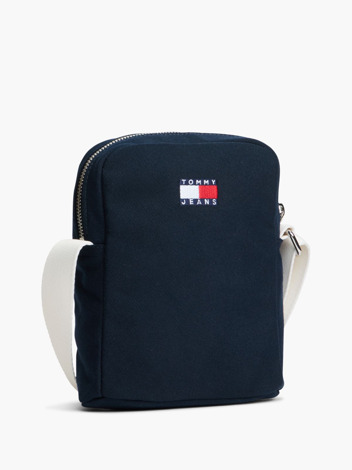Logo Embroidery Crossbody Reporter Bag — Blue