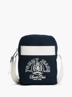 Logo Embroidery Crossbody Reporter Bag — Blue 1