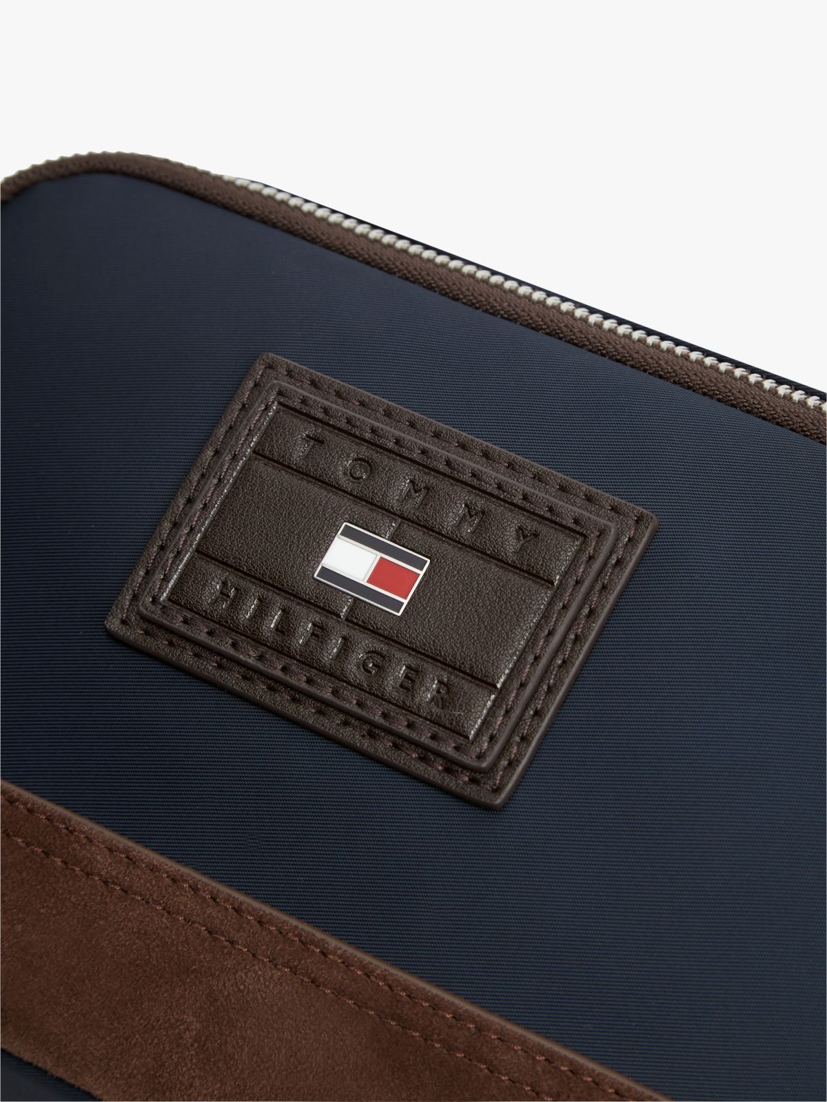 Heritage Colour-Blocked Crossbody Camera Bag — Blue