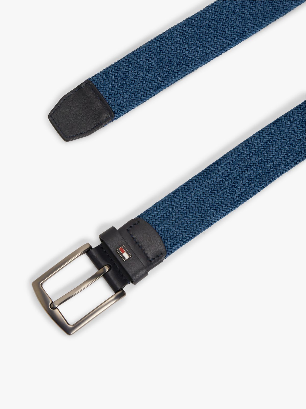 Denton Braided Webbing Elastic Belt — Blue