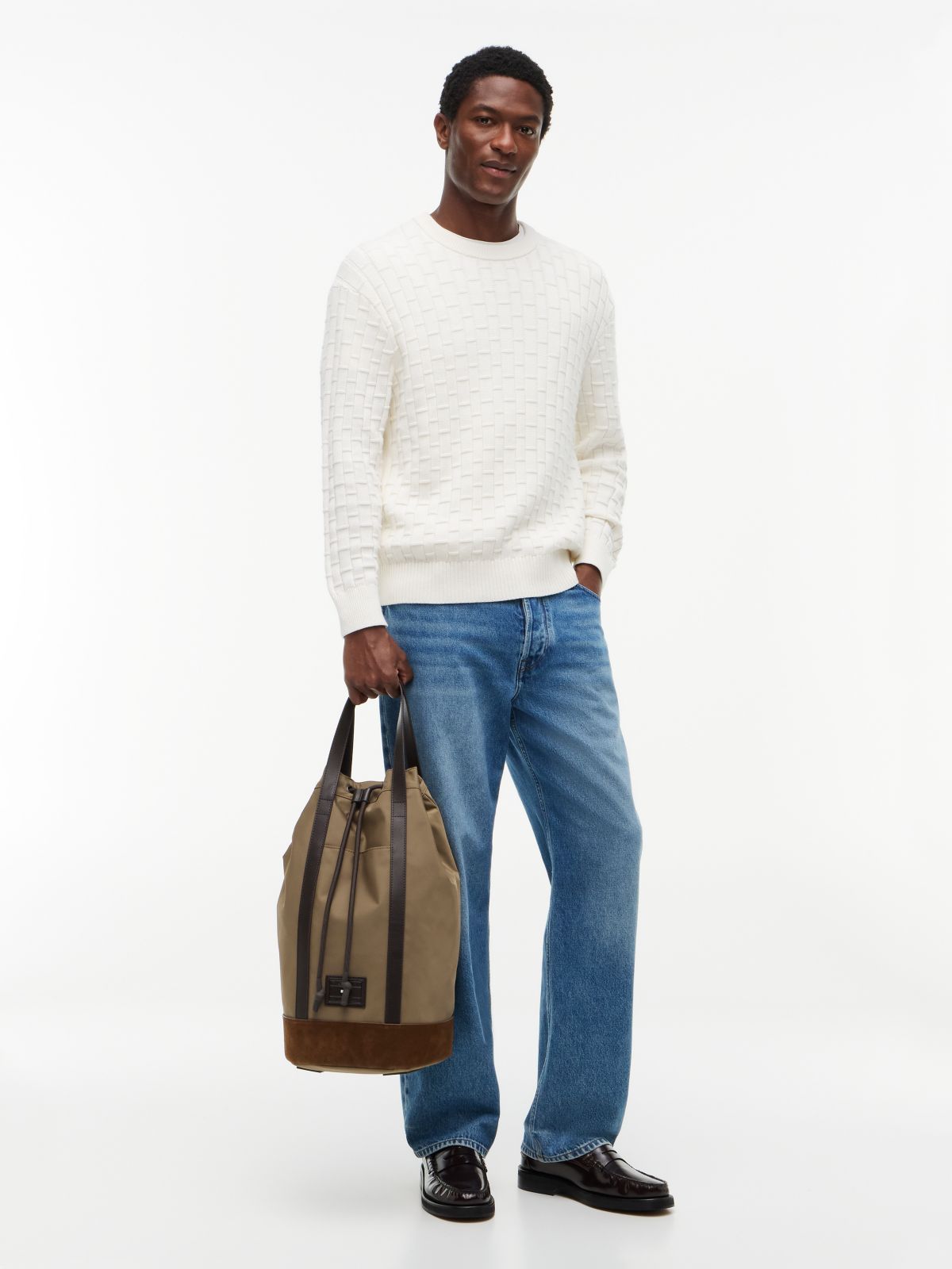 Heritage Logo Patch Sling Bag — Brown