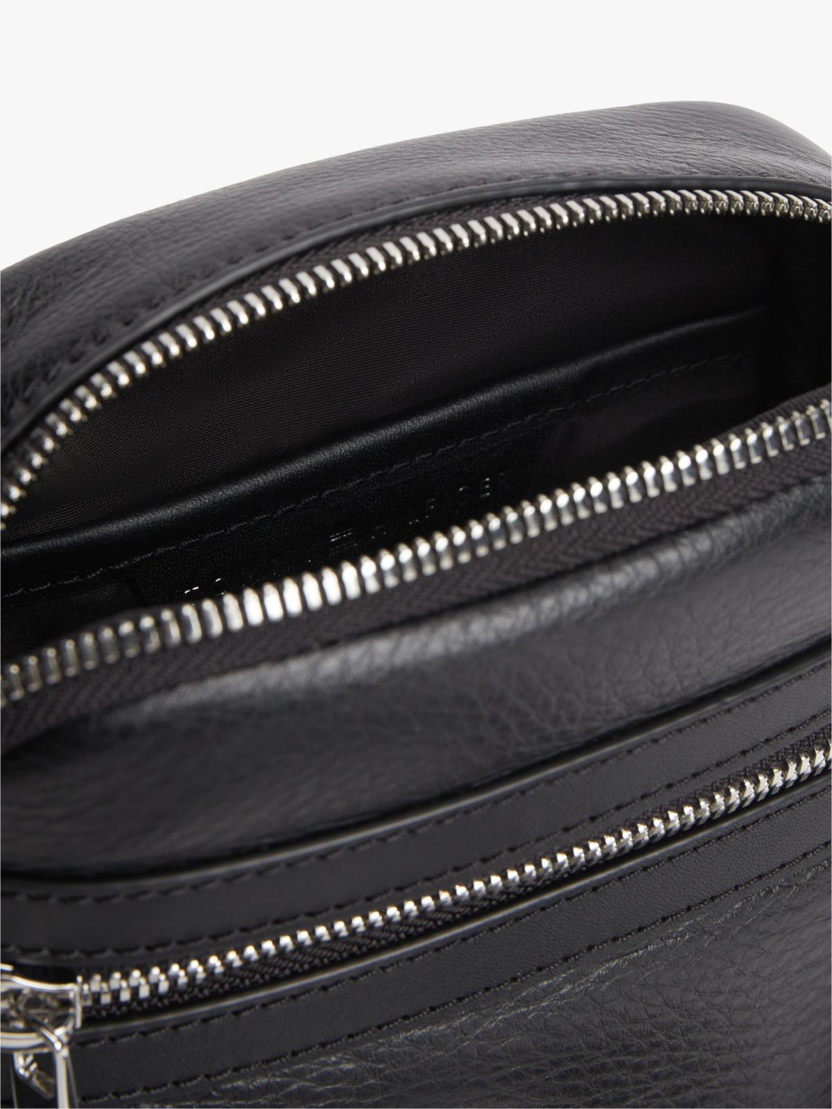 TH Business Leather Crossbody Reporter Bag — Black