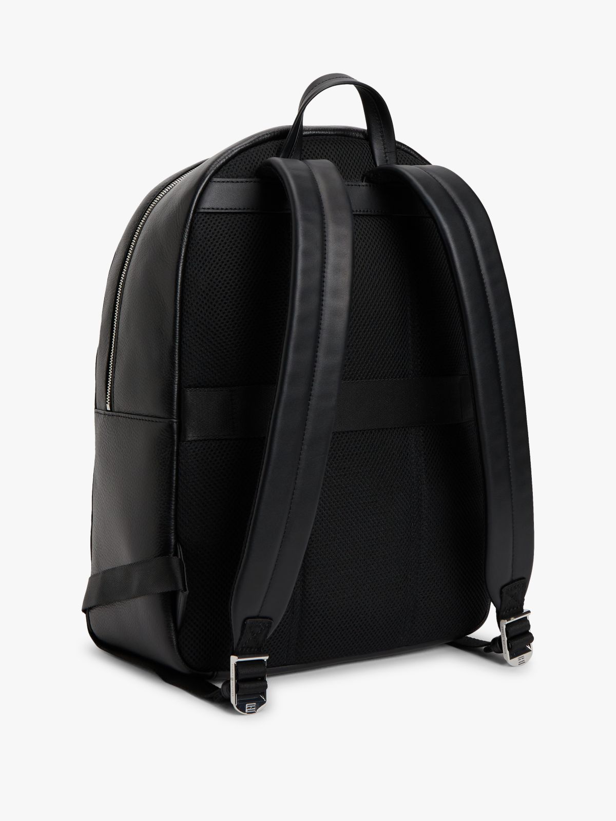 TH Business Premium Leather Dome Backpack — Black