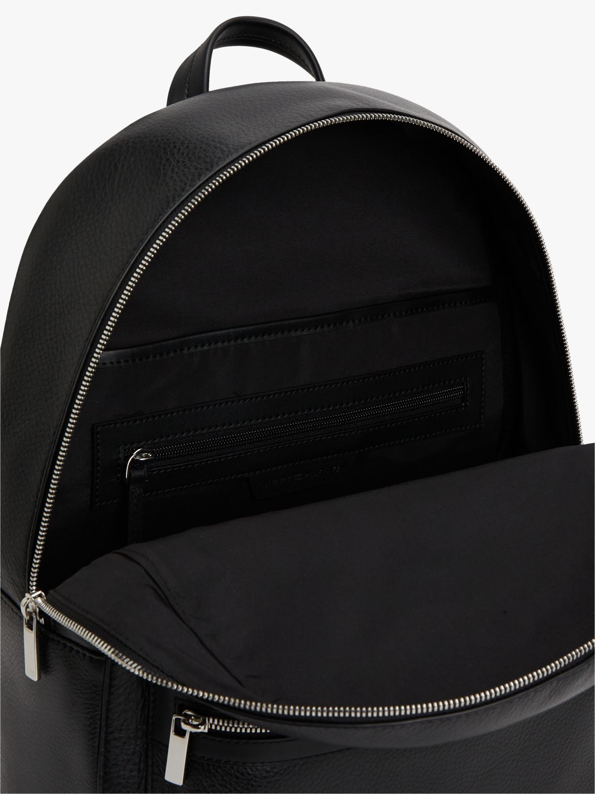 TH Business Premium Leather Dome Backpack — Black