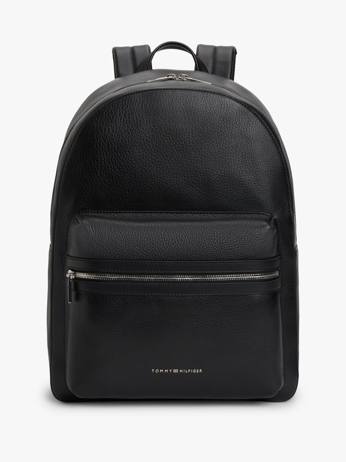 TH Business Premium Leather Dome Backpack — Black