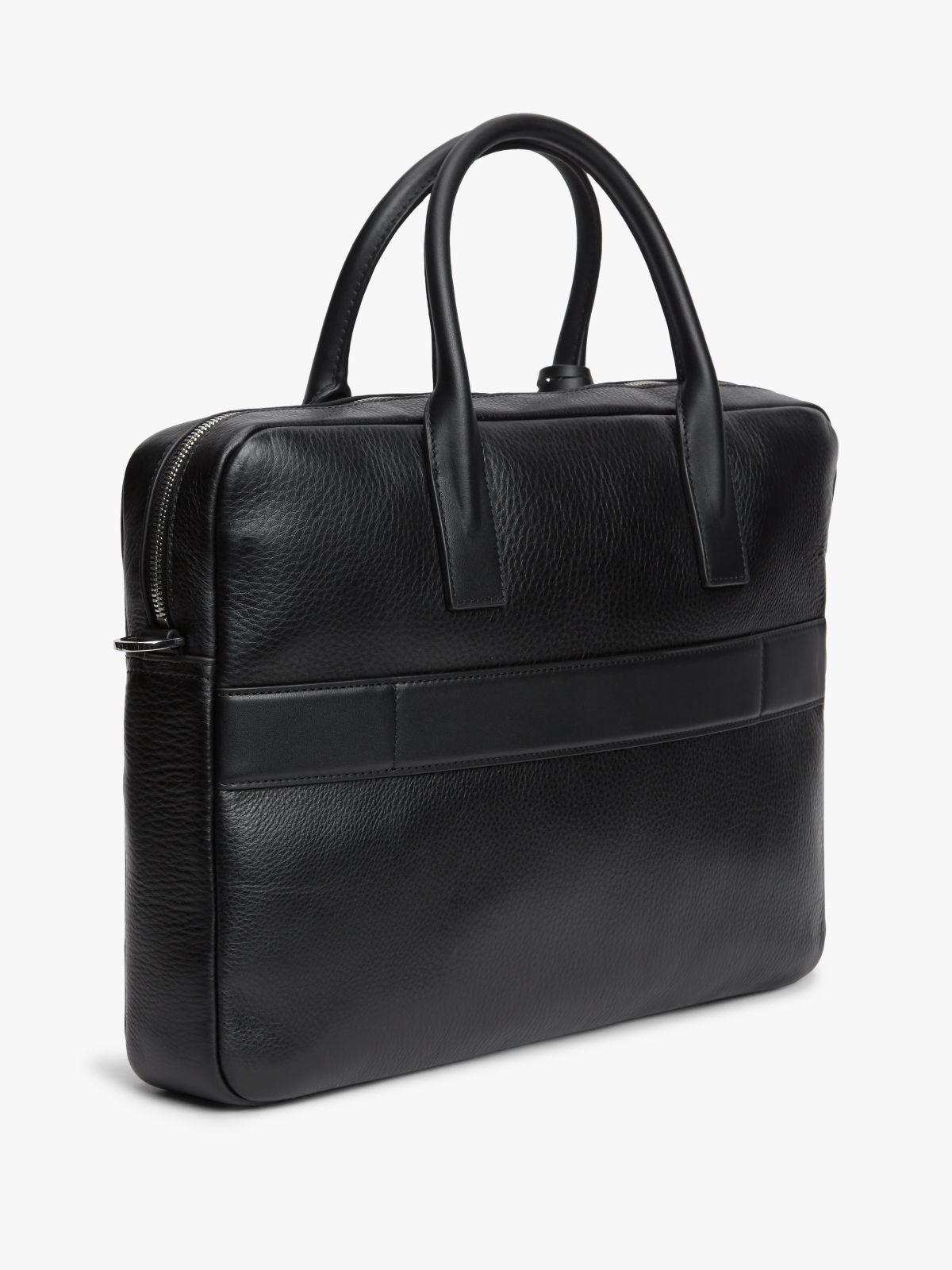 TH Business Premium Leather Laptop Bag — Black