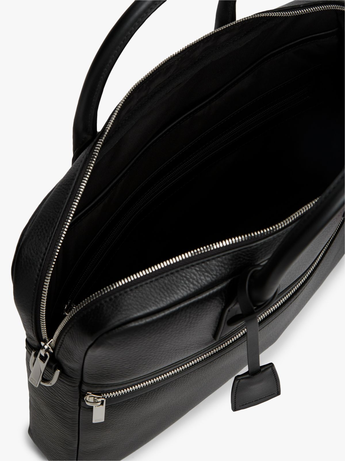 TH Business Premium Leather Laptop Bag — Black