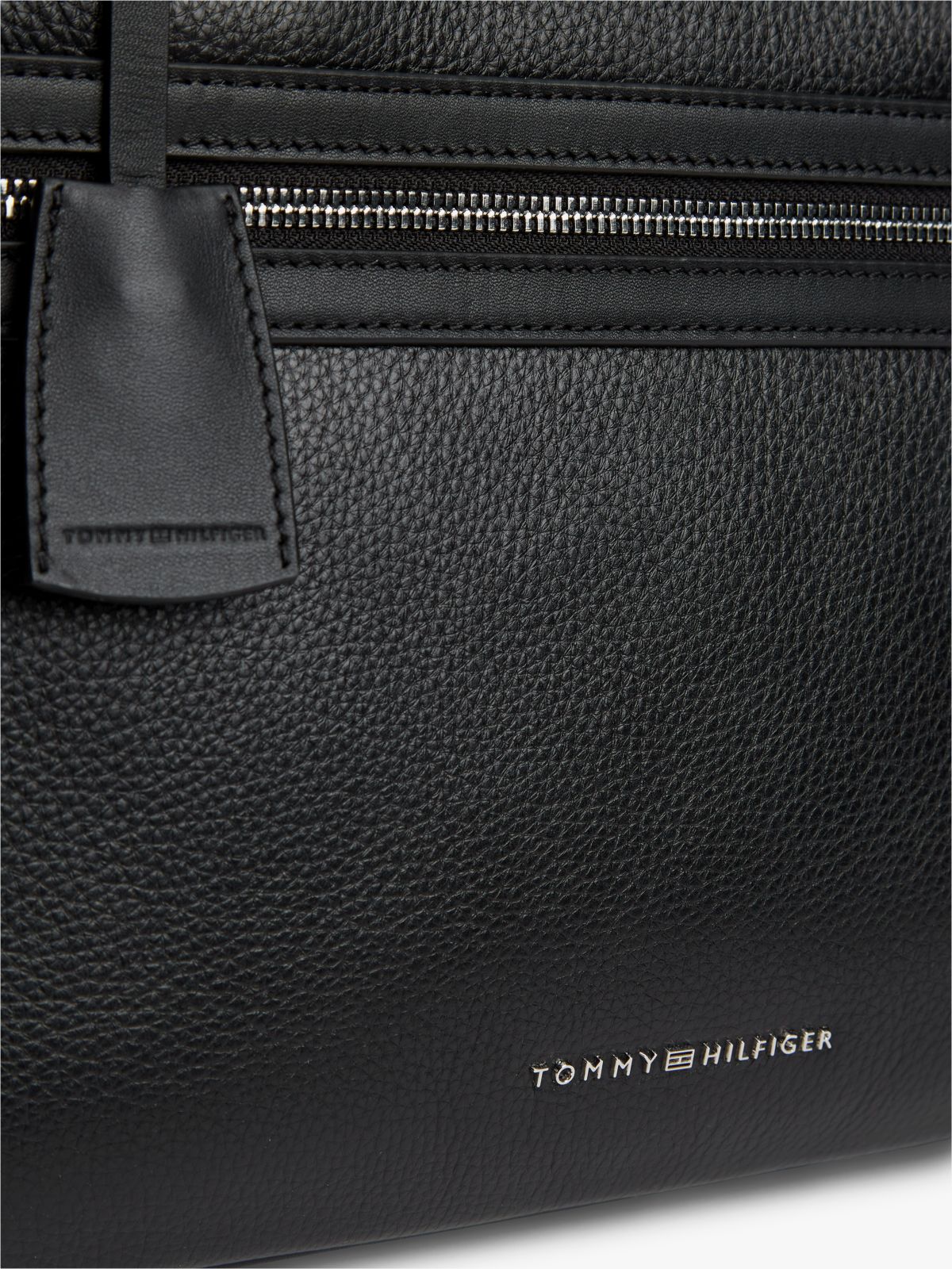 TH Business Premium Leather Laptop Bag — Black