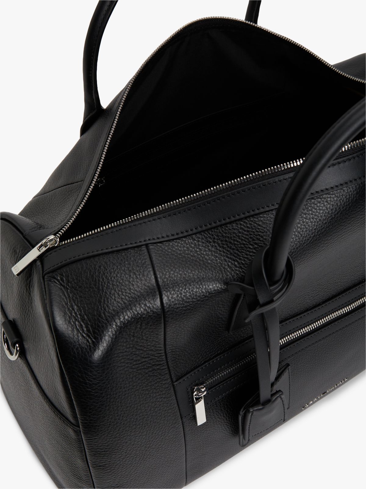 TH Business Premium Leather Duffel Bag — Black