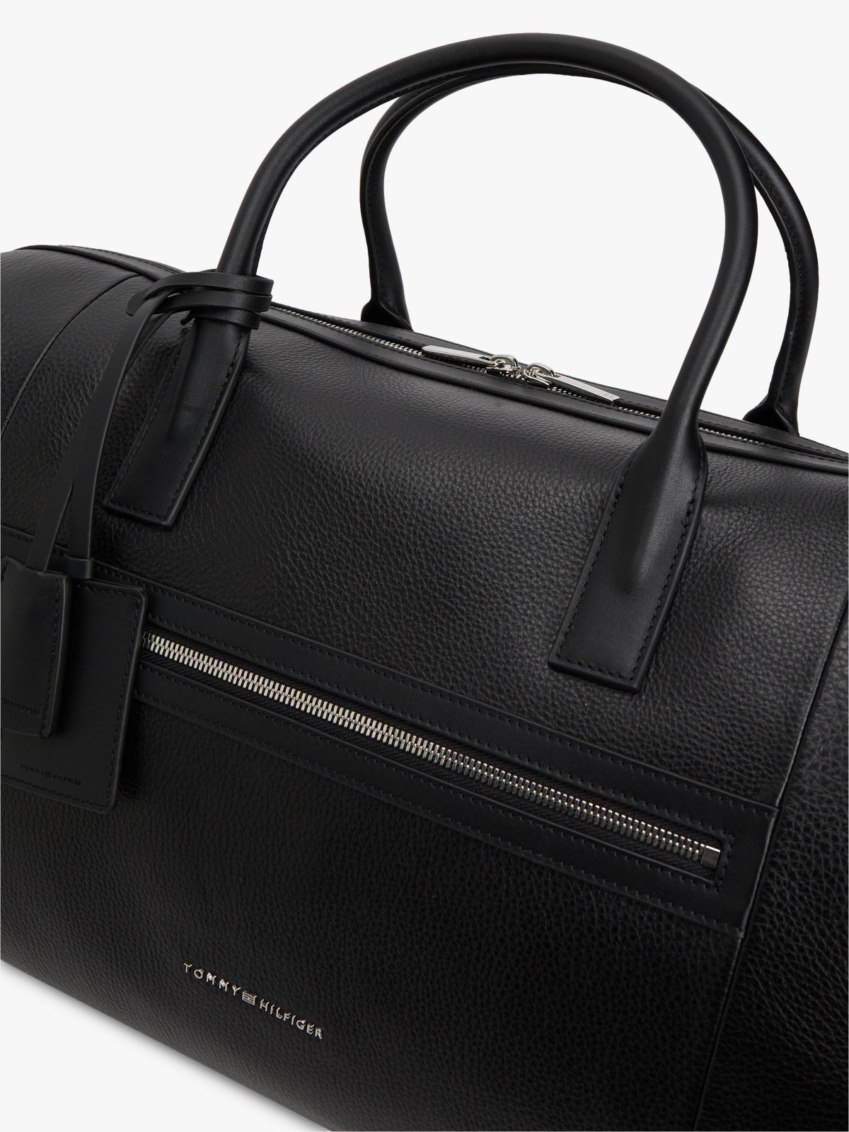 TH Business Premium Leather Duffel Bag — Black