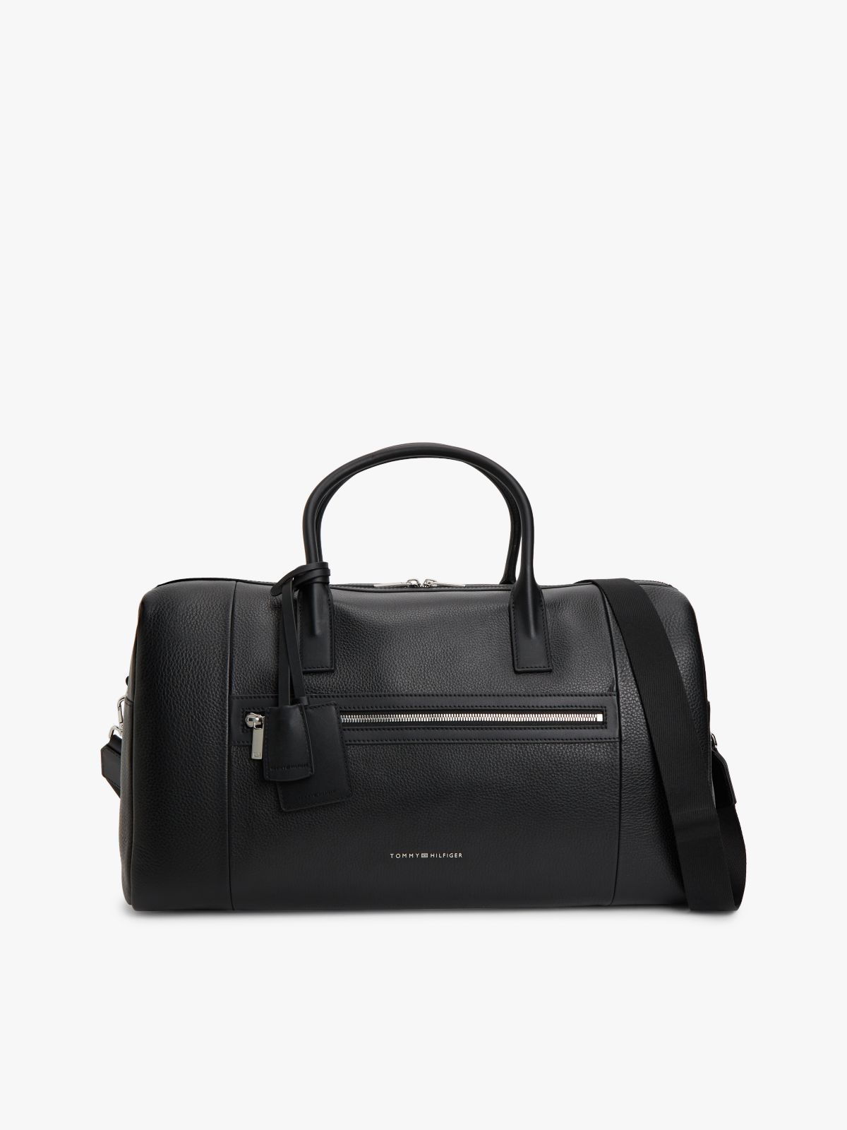 TH Business Premium Leather Duffel Bag — Black