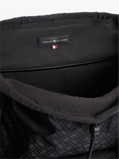 Textile Flag Jacquard Flap Backpack — Black 4