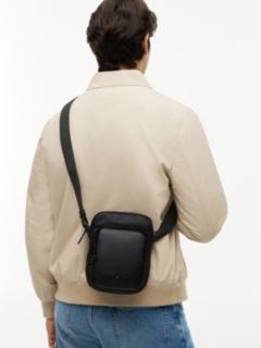Flag Jacquard Crossbody Reporter Bag — Black 2