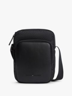 Flag Jacquard Crossbody Reporter Bag — Black 1
