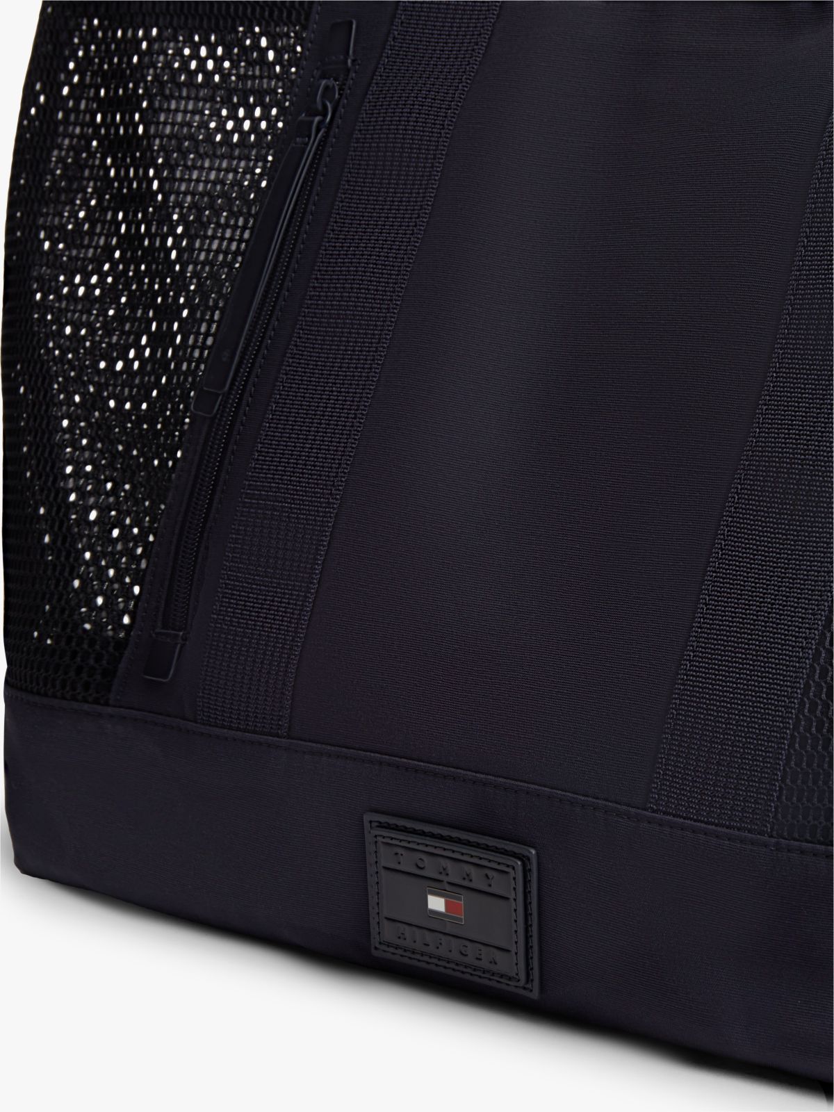 Mesh Panel Beach Tote Bag — Blue