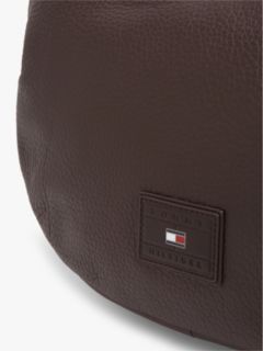 Logo Patch Slouch Leather Crossbody Bag — Brown 5