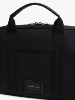 Textile Logo Patch Laptop Bag — Black 5
