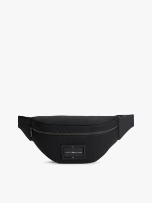 sac banane texturé à écusson logo black pour hommes tommy hilfiger