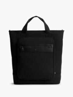 Textile Crossbody Tote Bag — Black 1