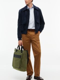 Textile Crossbody Tote Bag — Khaki 2