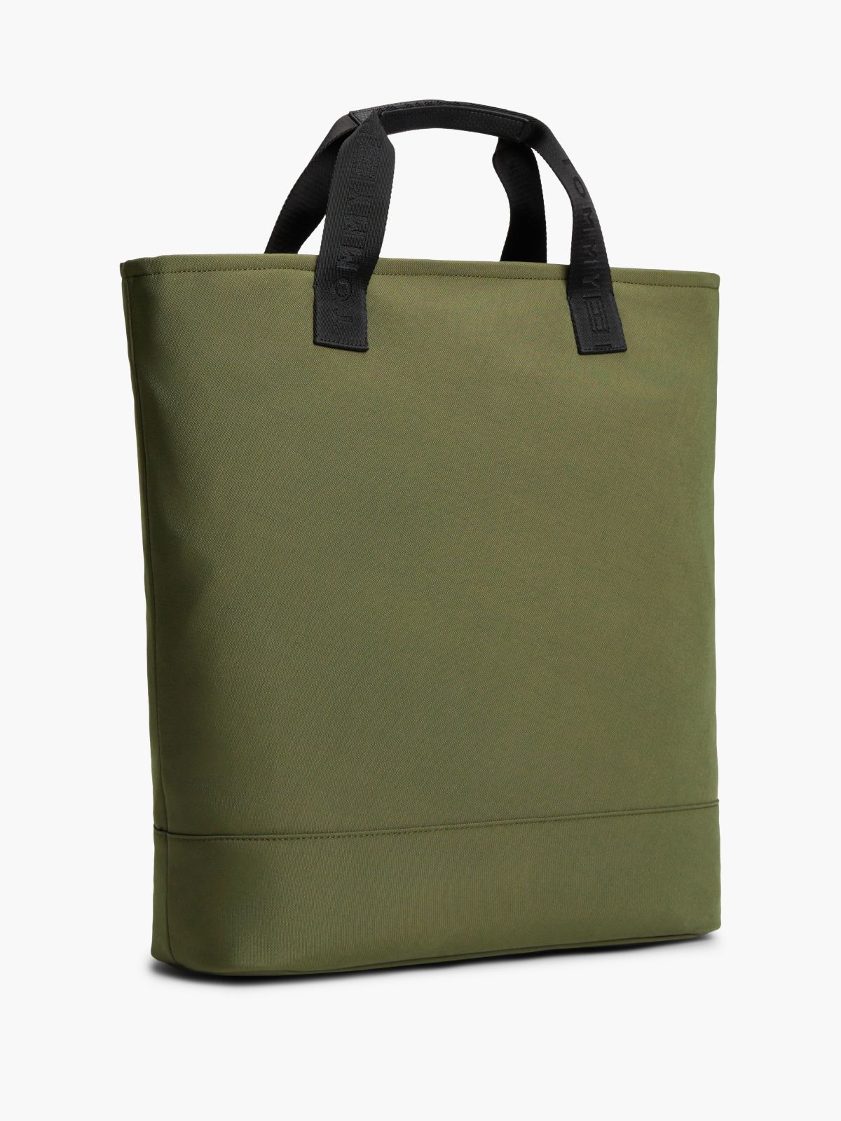 Textile Crossbody Tote Bag — Khaki